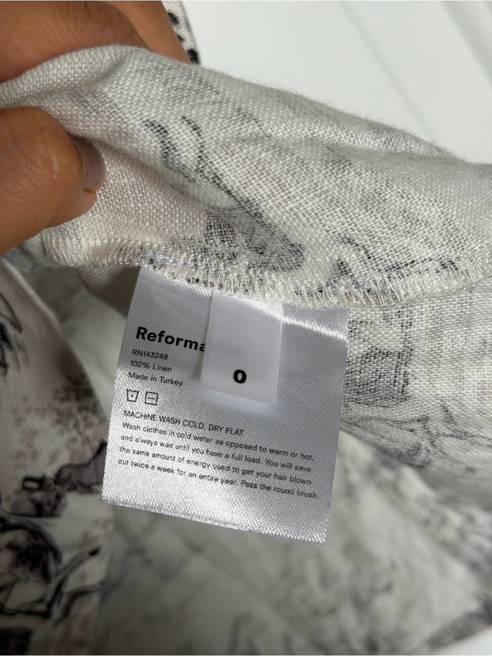 Reformation White Toile Print Puff-Sleeve Mini Dress - Picture 10 of 10